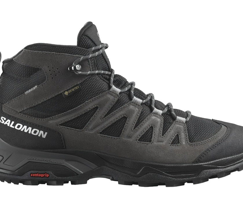 CALZADO SALOMON MENS X-WARD LTHR MID GTX NEGR H