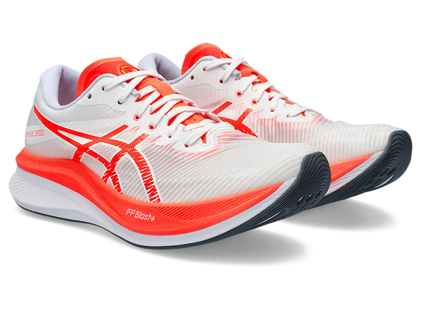 Tenis ASICS para hombre MAGIC SPEED 3  WHITE/SUNRISE RED