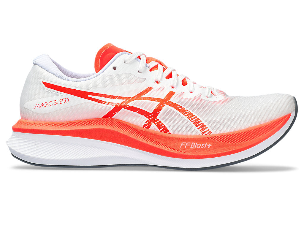 Tenis ASICS para hombre MAGIC SPEED 3  WHITE/SUNRISE RED