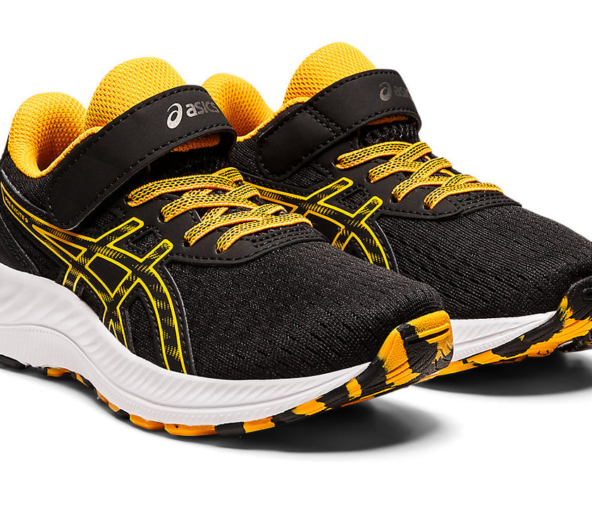 Tenis ASICS para niño PRE EXCITE 9 PS BLACK/AMBER