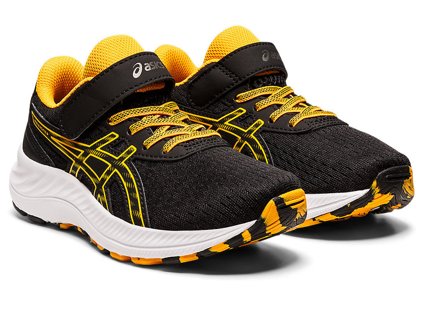 Tenis ASICS para niño PRE EXCITE 9 PS BLACK/AMBER
