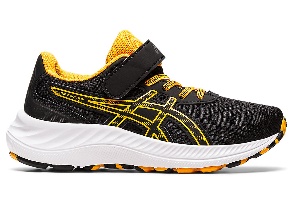 Tenis ASICS para niño PRE EXCITE 9 PS BLACK/AMBER