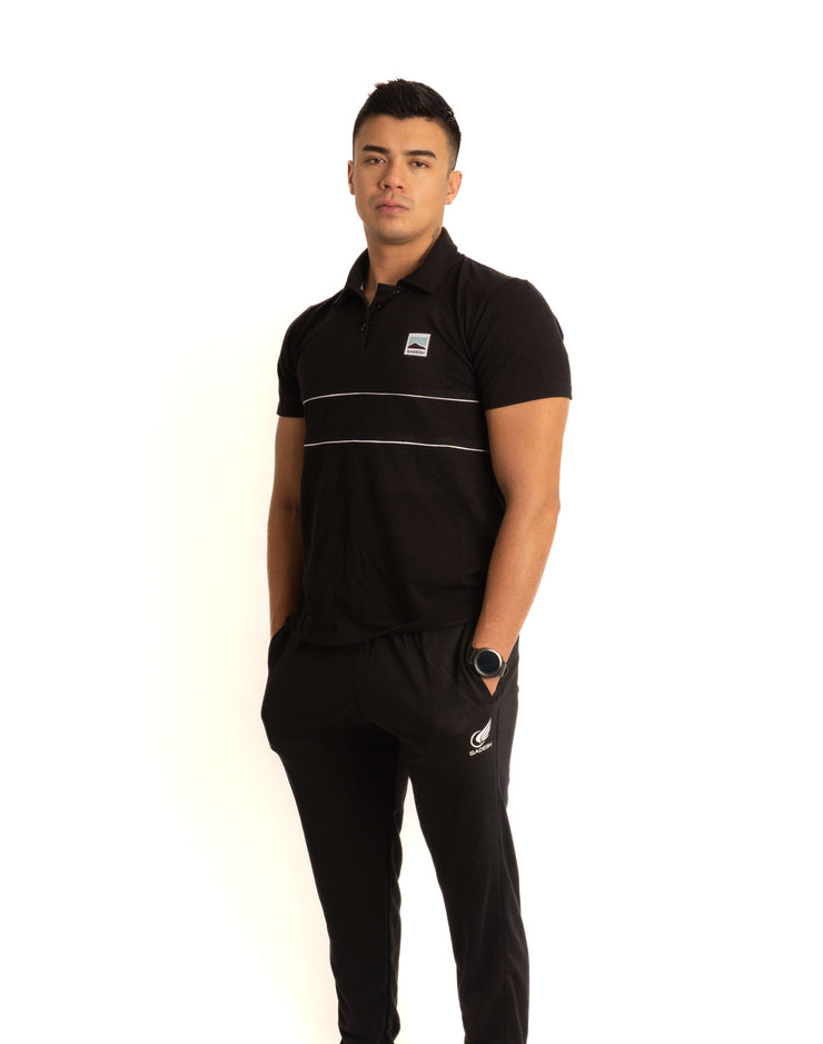 PLAYERA POLO NEGRA CAB