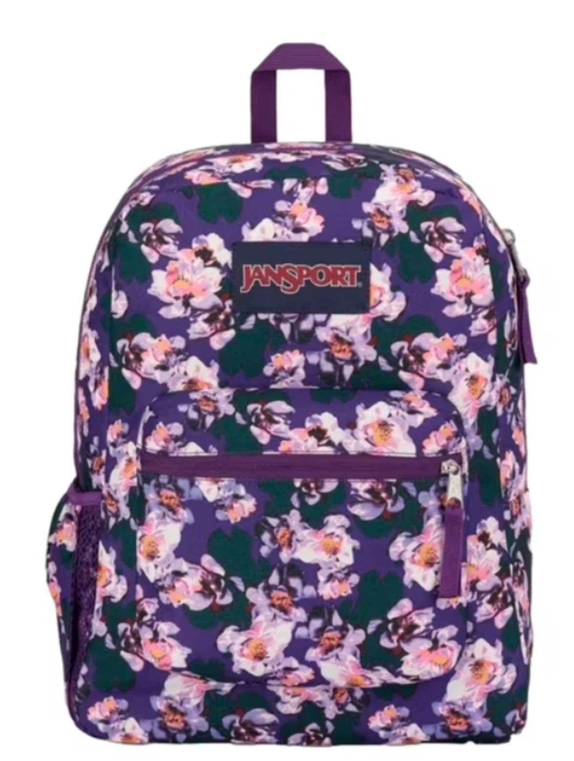 MOCHILA MOR/FLORES JANSPORT CROOS TOWN