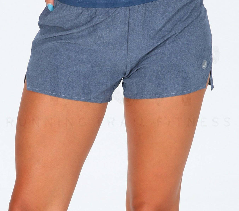 Short ASICS para mujer WOVEN DARK BLUE HEATHER