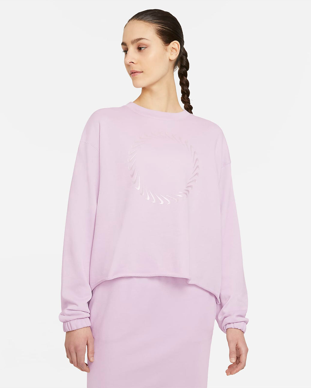 NIKE SUDADERA CLASH CREW FT ICED LILAC