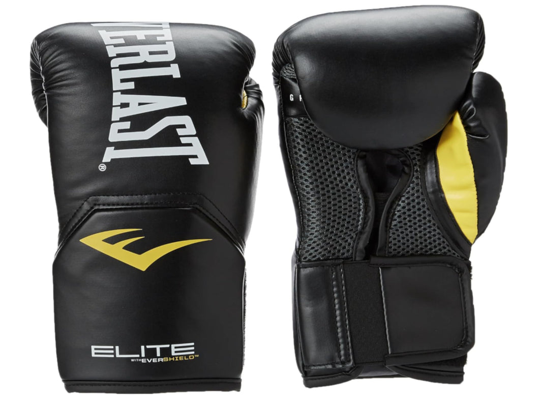 GUANTES NEGROS DE ELITE 8 OZ.